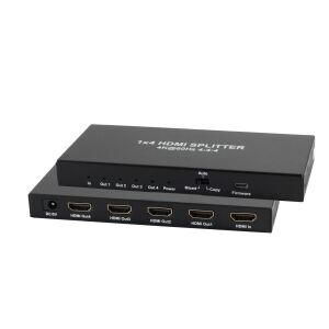 HDMI Verteiler 1x4, Metall, 4K60Hz, schwarz