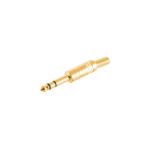 Klinkenstecker Stereo 6,3mm, Metall, vergoldet