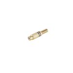 Cinchkupplung Metall vergoldet, 6mm, schwarz