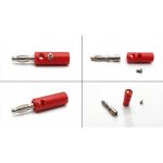Bananenstecker, 4mm, rot