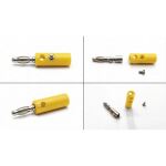 Bananenstecker, 4mm, gelb