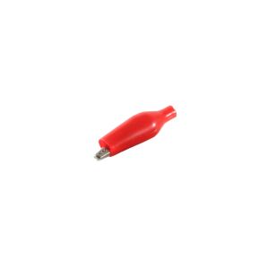 Krokoklemme, vollisoliert, rot