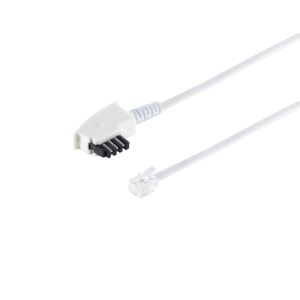 TAE-F Stecker-Western Stecker 6/4 Siemens weiß 10m