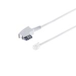 TAE-N Stecker - Western Stecker 6/4 weiß 6m