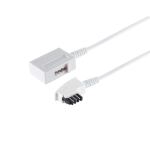 TAE-F Stecker - TAE-F Kupplung weiß 10m