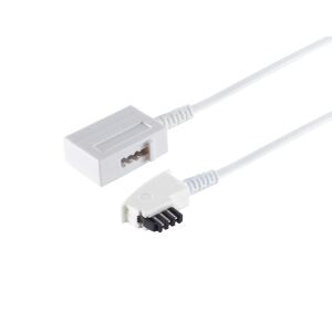 TAE-F Stecker - TAE-F Kupplung weiß 15m