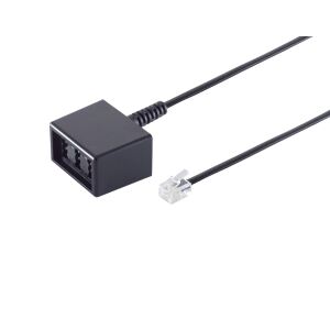Western-Stecker 6/4 / TAE NFN-Buchse 0,15m