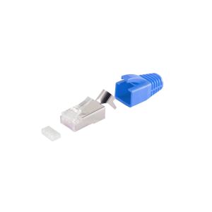 RJ-45 Modularstecker, 8P8C, STP, 23AWG, blau