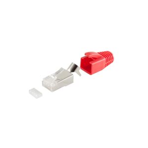 RJ-45 Modularstecker, 8P8C, STP, 23AWG, rot
