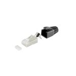 RJ-45 Modularstecker, 8P8C, STP, 23AWG, schwarz