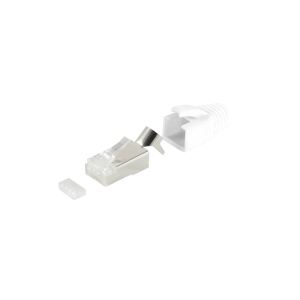 RJ-45 Modularstecker, 8P8C, STP, 23AWG, weiß