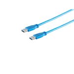 USB-A Verbindungskabel, 3.0, blau, 1m