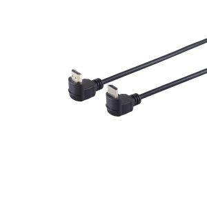 HDMI Kabel, 4K, verg., 2x gewinkelt, schwarz, 1,5m