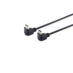 HDMI Kabel, 4K, verg., 2x gewinkelt, schwarz, 1,5m