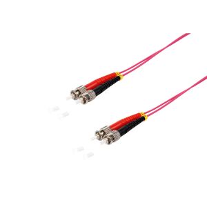 Duplex Patchkabel ST/ST 50/125µ, OM4 violett, 1,0m