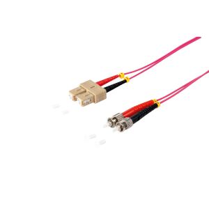 Duplex Patchkabel SC/ST 50/125µ, OM4 violett, 2,0m