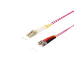 Duplex Patchkabel LC/ST 50/125µ, OM4 violett, 2,0m