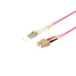 Duplex Patchkabel LC/SC 50/125µ, OM4 violett, 3,0m
