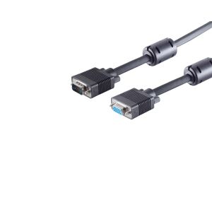 Monitorverlängerung 15pol HDD 75 Ohm Ferrit 5m