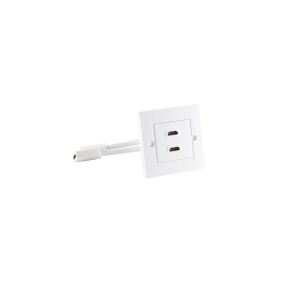 HDMI Wanddose 2-fach mit Kabel, 4K