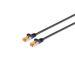 Patchkabel Cat. 6A Outdoor, S/FTP, schwarz, 2m