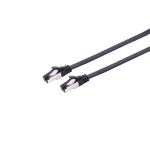 Patchkabel Cat. 8.1 flach TPE schwarz 0,5m