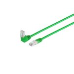 Patchkabel cat 6 S/FTP PIMF 90°-gerade grün 0,25m