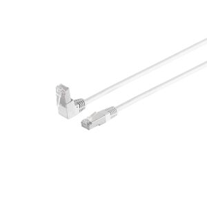 Patchkabel cat 6 S/FTP PIMF 90°-gerade weiß 20,0m