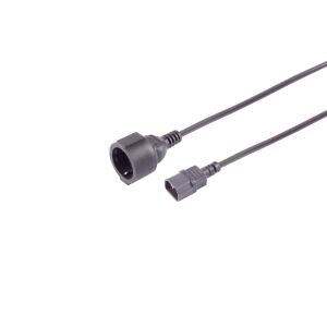IEC C14 Adapterkabel, CEE 7/3, 1mm², USV, 0,2m