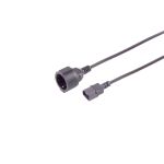 IEC C14 Adapterkabel, CEE 7/3, 1mm², USV, 0,2m