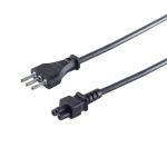 Italien Stecker - 3pol Buchse C5, schwarz, 1,8m