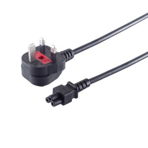 England Stecker - 3pol Buchse C5, schwarz, 1,8m