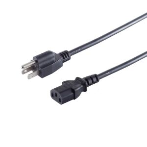 USA Stecker - Kaltgerätebu, schwarz, 1,8 m