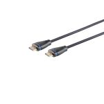 High Speed HDMI Kabel, UHD, Eco, sw/blau, 1m