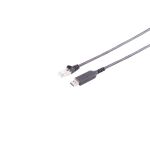 USB-A LAN Adapterkabel 1G, RJ45, PVC, schw., 1m