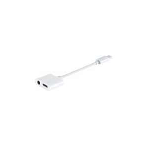 8-Pin Audio Adapter mit Ladefunktion, 3,5mm, weiß