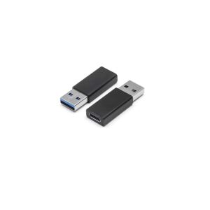 USB-A Adapter, USB-C Buchse, 3.2, Alu, schwarz