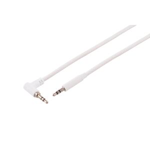 Audiokabel, 3.5mm, Winkel, TRS, weiß, 2m