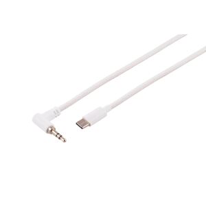 USB-C Audiokabel analog, 3.5mm, Winkel, weiß, 2m
