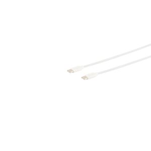 USB-C Ladekabel, 2.0, ABS, weiß, 1m