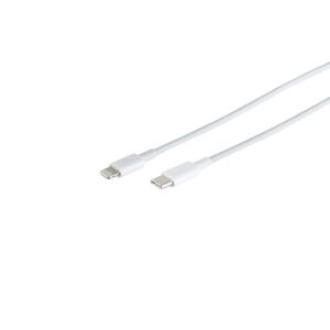 USB-C Adapterkabel, 8-Pin, PD, ABS, weiß, 1m