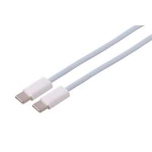 USB-C Ladekabel, 2.0, 60W, blau, Textil, 1m