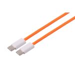 USB-C Ladekabel, 2.0, 240W, orange, Textil, 0,5m