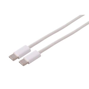 USB-C Ladekabel, 2.0, 240W, weiß, Textil, 2,5m