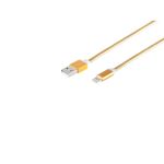 8-Pin, Ladekabel, flach, gold, 0,9m