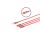 USB-A Ladekabel, 3-fach, Alu, rot, 1,2m