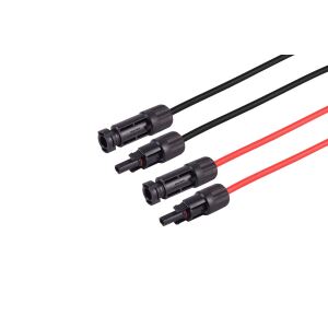 PV4 Verlängerung, 4mm², 2er Set R/SW, 2m