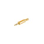 Klinkenstecker Stereo 3,5mm, Metall, vergoldet