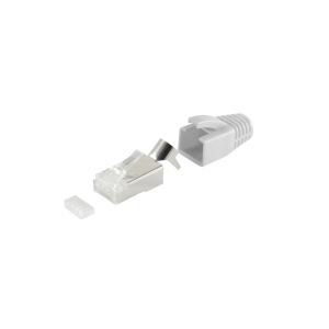 RJ-45 Modularstecker, 8P8C, STP, 23AWG, grau