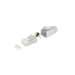 RJ-45 Modularstecker, 8P8C, STP, 23AWG, grau